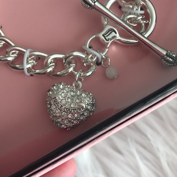 New! Juicy Couture silver crystal heart bracelet - Picture 7 of 7